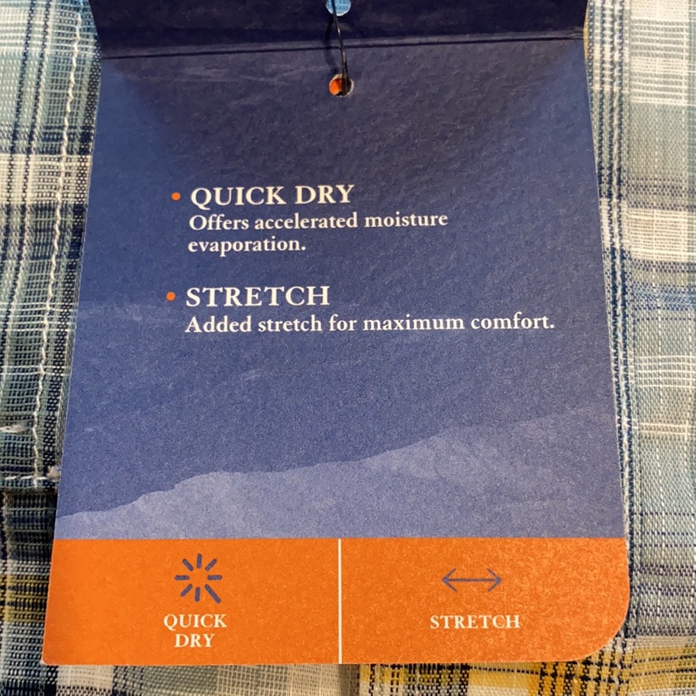Croft & Barrow SZ Small Plaid Quick Dry Shirt D26 - Picture 5 of 11